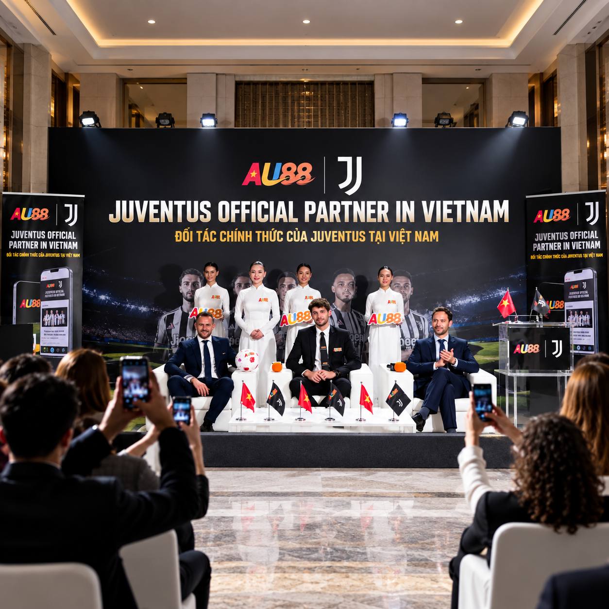 Banner AU88 hợp tác Juventus 2026